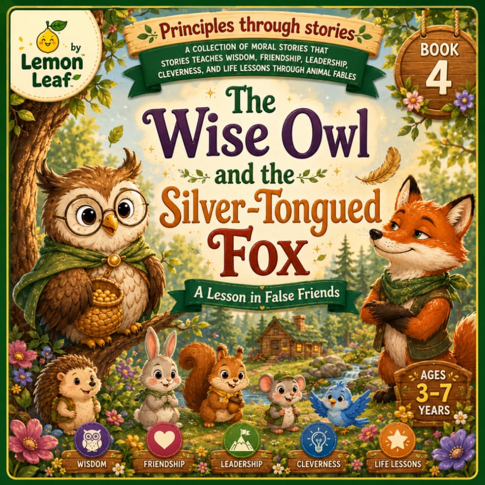 The Wise Owl and the Silver-Tongued Fox: A Lesson in False Friends for kids, toddlers, preschool, early readers age 3-7: Moral story that teaches ... animal fable (Principles through stories)