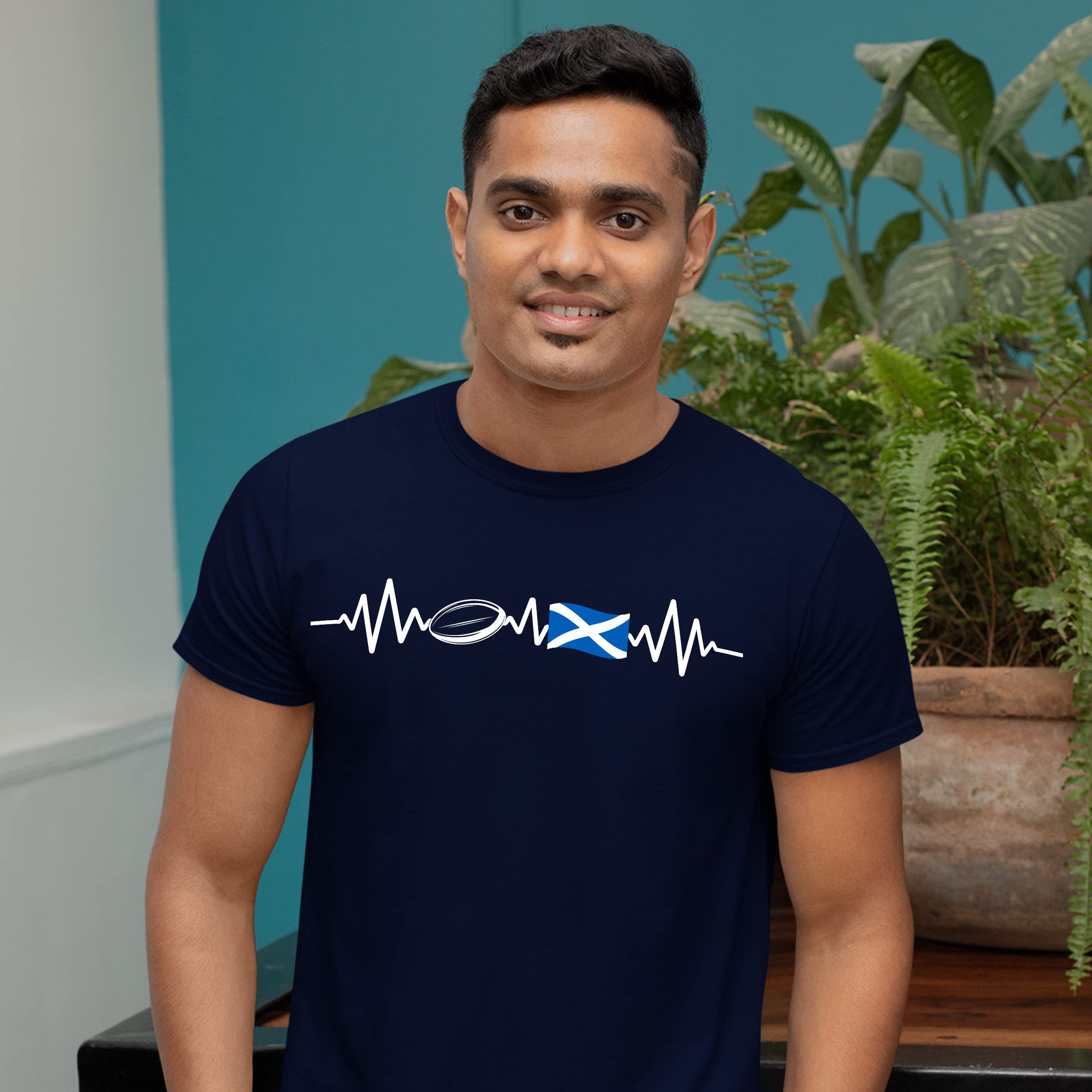 Camiseta de rugby con la bandera de Escocia para hombre