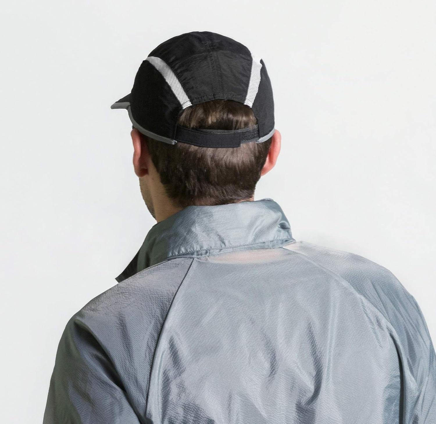 Connectyle Foldable Mesh Sports Cap with Reflective Stripe Breathable Sun Runner Cap - Image 3