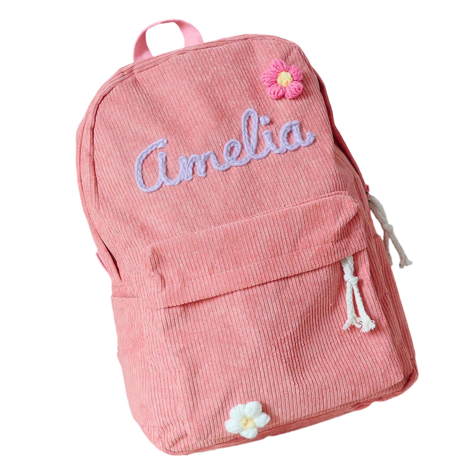 Xjdzineq Backpacks Corduroy Letter Travel Backpack Cartoon Rucksack Japanese Styles Casual Daypacks Japanese Styles