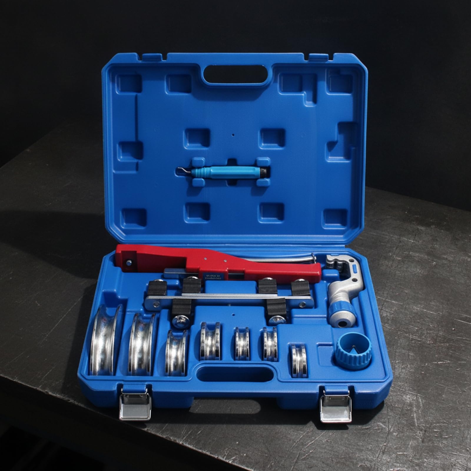 Piegatubi in Rame Piegatrice Tubo Strumento Manuale a Cricchetto per Pieghe Pulite Compatibile con Tubi in Rame Alluminio Acciaio Adatto per Impianti Domestici Laboratorio Manutentori
