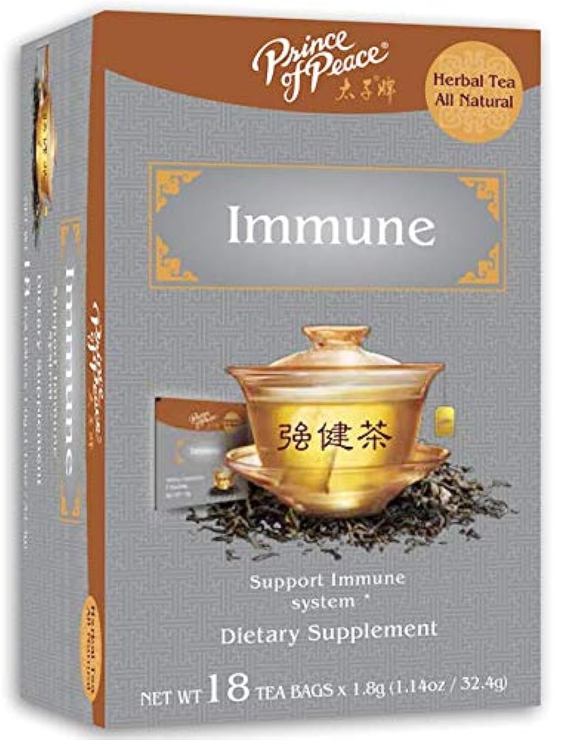 Immune Tea, 18 Tea Bags – Herbal Tea Bags – Prince of Peace Tea – Immune Support Tea – Tea for Cold & Flu Season – Traditional Medicinal Tea