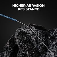 Vista 6 de KastKing Fluorokote 100% línea de pesca recubierta de fluorocarbono, líder de fluorocarbono, claridad extrema, hundimiento rápido, resistente a