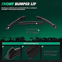 Vista 3 de SCITOO Alerón delantero para parachoques con borde para Hyundai Elantra 2017-2018, color negro brillante