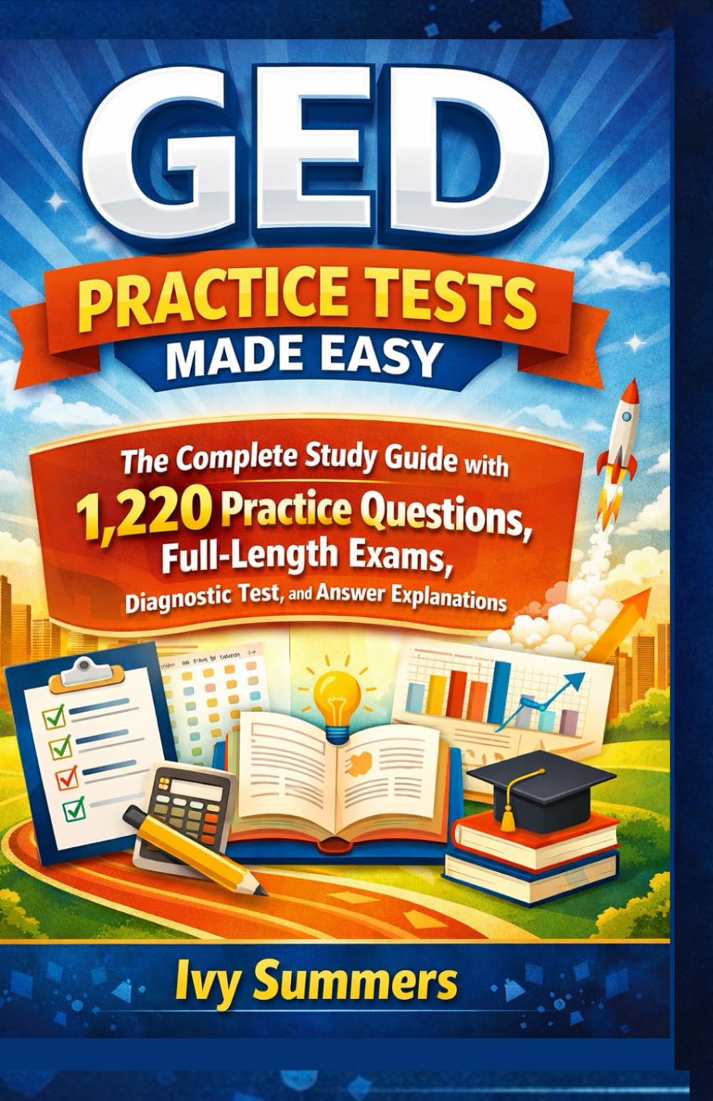 GED Practice Tests Made Easy: The Complete Study Guide with 1,220 Practice Questions, Full-Length Exams, Diagnostic Test, and Answer Explanations