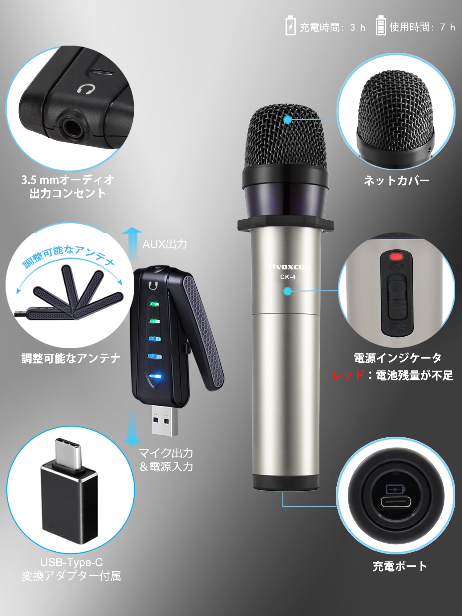 マイク 単独 大きいサイズ 楽天市場】カラオケマイク 赤外線ビンテージマイク3ch(3.2MHz) 送料