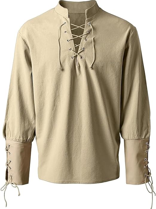 Mittelalter Hemd Herren - 100% Baumwolle Für Renaissance & Cosplay