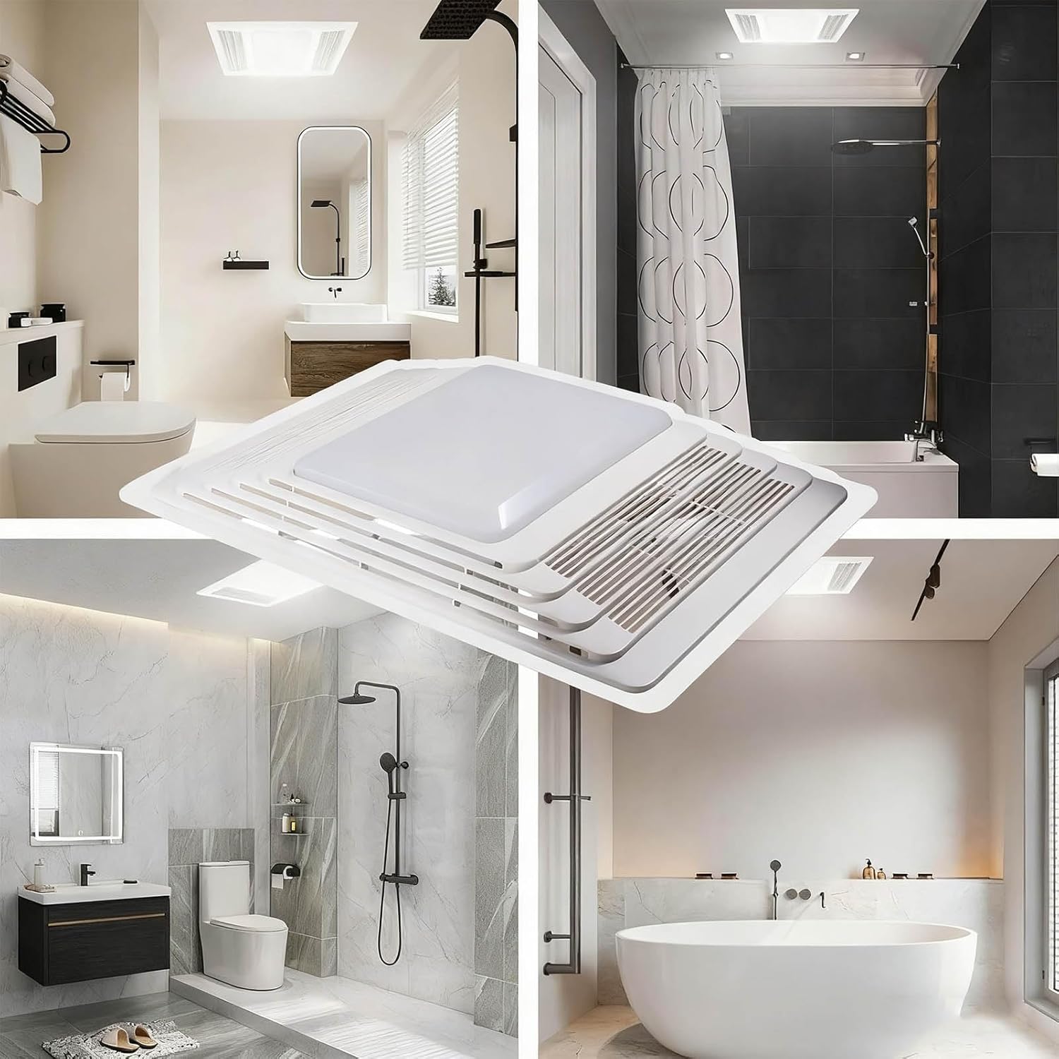 ABS 浴室換気扇グリル交換セット気流設計を強化家庭用トイレ排気ファン設置強力な ABS 浴室換気