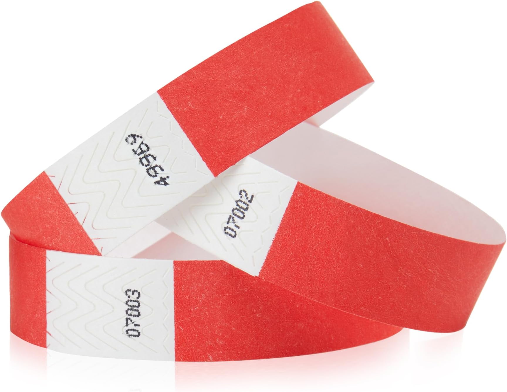 Wristco700 Neon Red Tyvek Wristbands for Events - Tamper-Proof Design & Fluorescent Color Prevent Reuse Premium-Grade Bracelets for Hospital & Medical ID, Party & VIP Identification