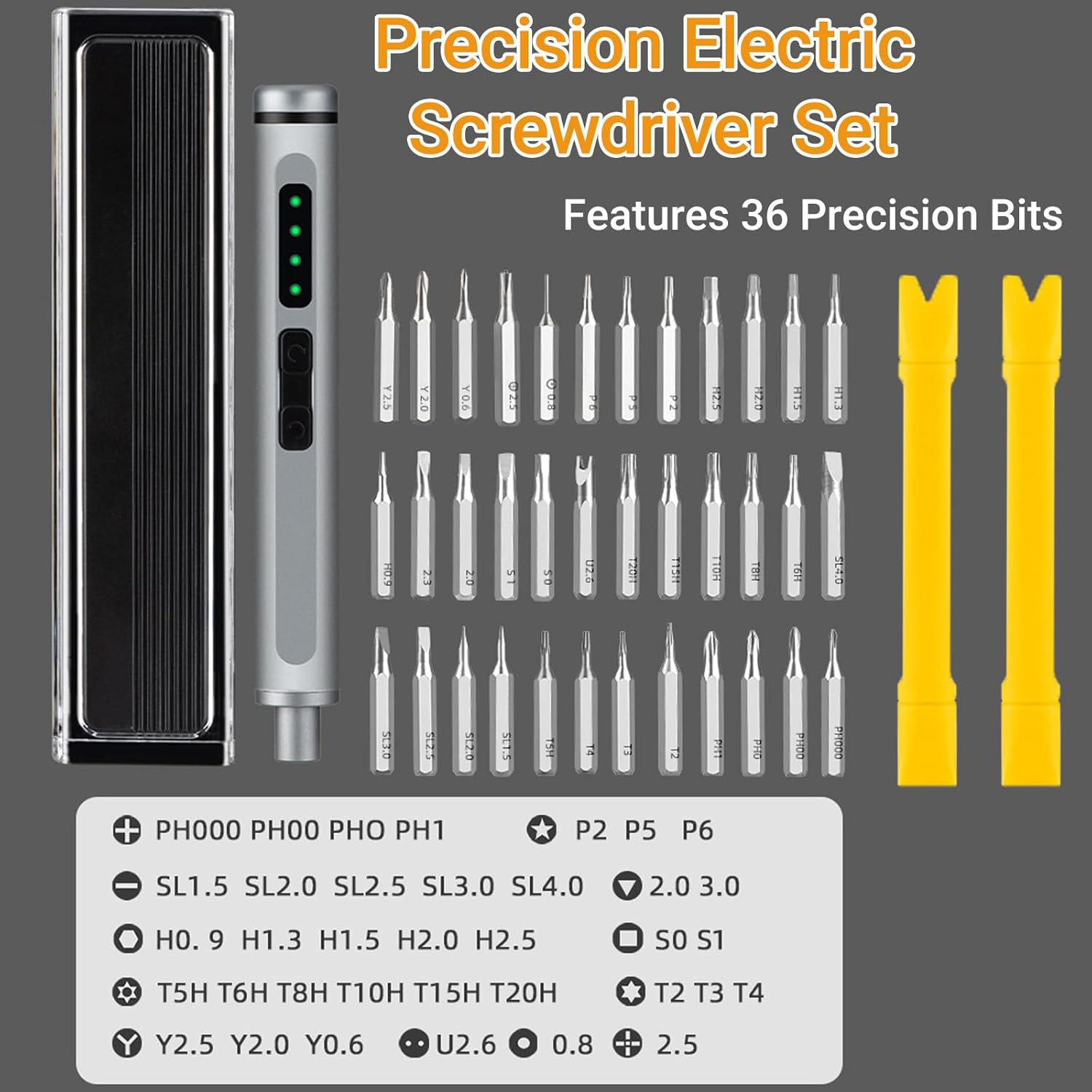 E1 Max Electric Screwdriver,Mini Precision Screwdriver Set,44 in 1 Screwdriver Set,Magnetic Storage, Repair Tool Kit for Electronics Phone Camera Laptop Watch