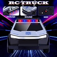 Vista 4 de Coche de control remoto, auto de policía de juguete con luces LED y control remoto de 2.4 GHz, camión de juguete para niños, autos RC para niños