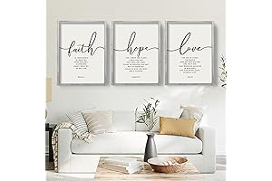 Enrich Your Living Space: Houmury's Exquisite Bible Verse Wall Decor in Grey
