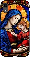 Vista 24 de Blessed Virgin Mary and Jesus Christ Stained Glass Case for iPhone 16