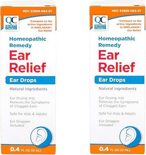 Quality Choice Remedio homeopático Gotas para aliviar el dolor de oído 0.4 onzas líquidas (2)