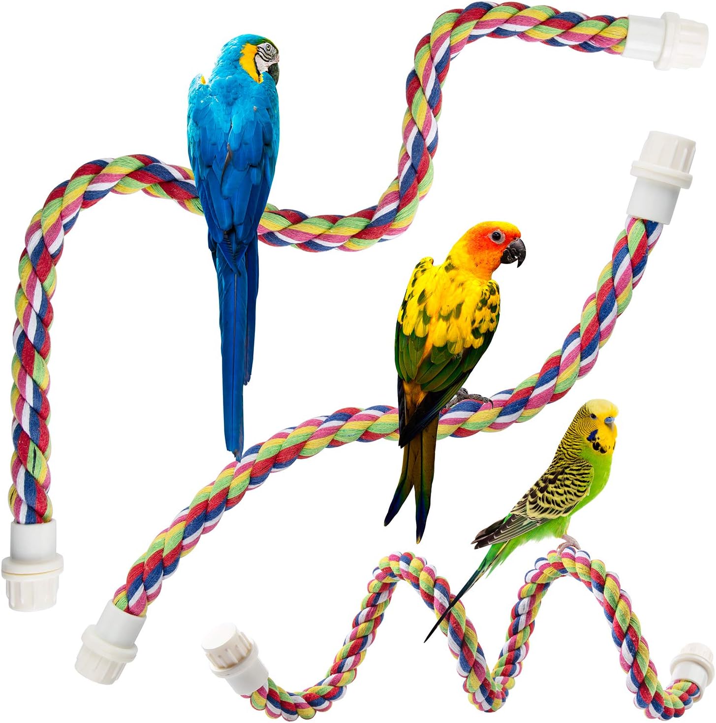 Etrech Knots Block Chewing Parrot Toy, Climbing Hanging Toy for Birds (Purple)