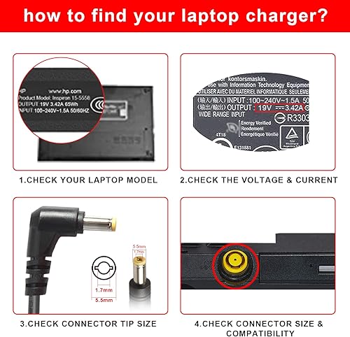 Miniatura 4 de AC Doctor INC - 19V, 3.42A, 65W. Cargador adaptador de CA para Gateway NE51b10u, NE51B10u, NE56R11U, NE56R12U, NE56R10U, NE71B06u,,NE56R37u,