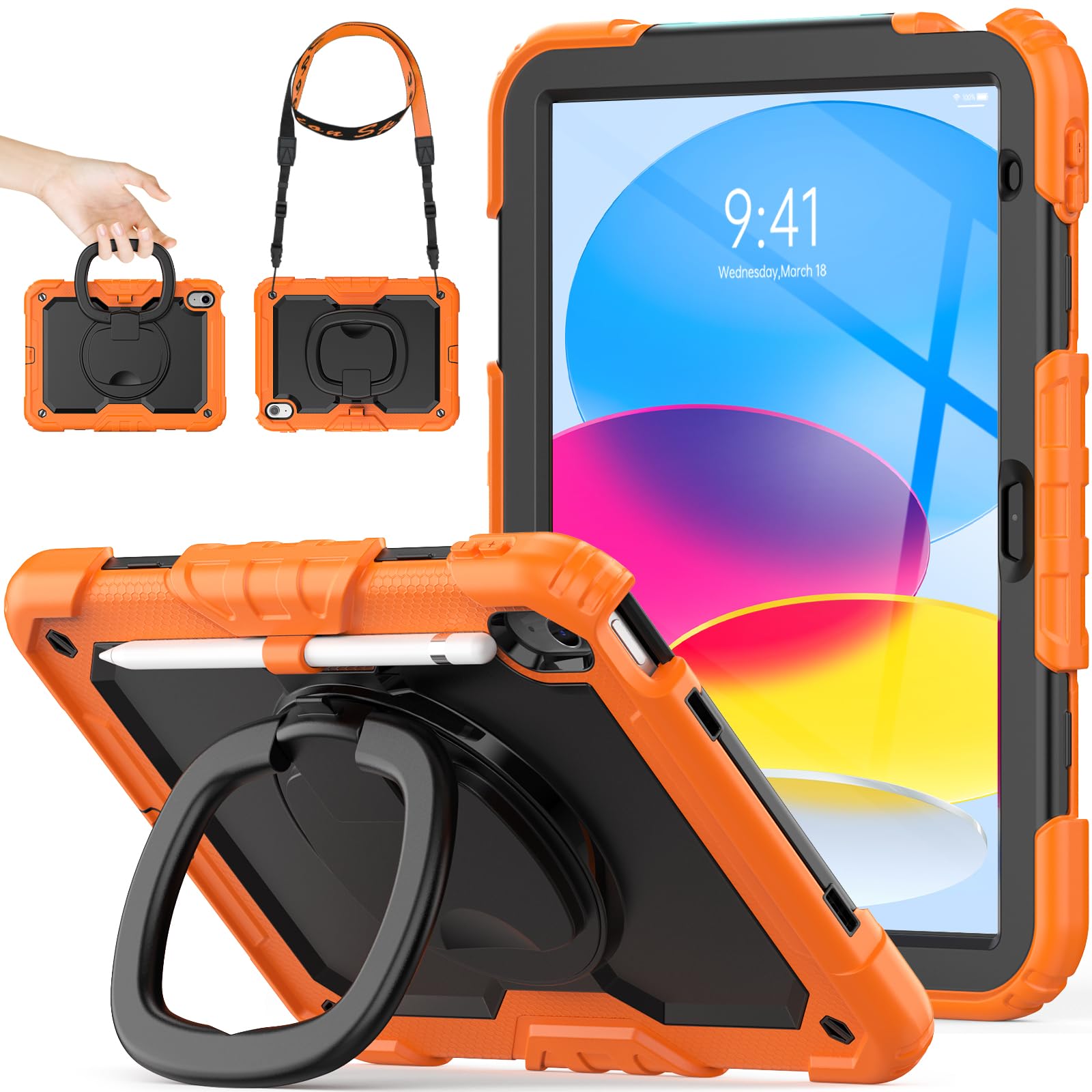 Amazon | SEYMAC stock iPadケース A16 第11世代/第10世代 リング