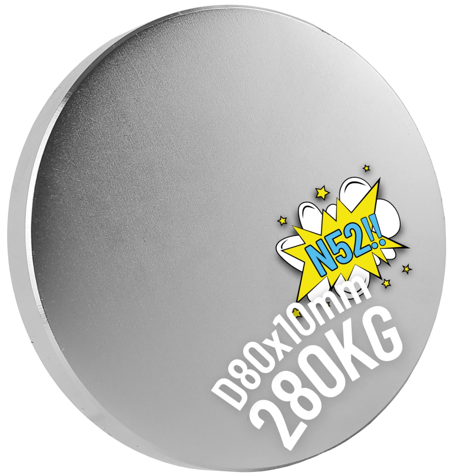 Magnes neodymowy N52 tarcza 280 kg – super mocna tarcza magnetyczna o średnicy 80 mm – okrągłe magnesy neodymowe bardzo mocne tarcze okrągłe, płaskie