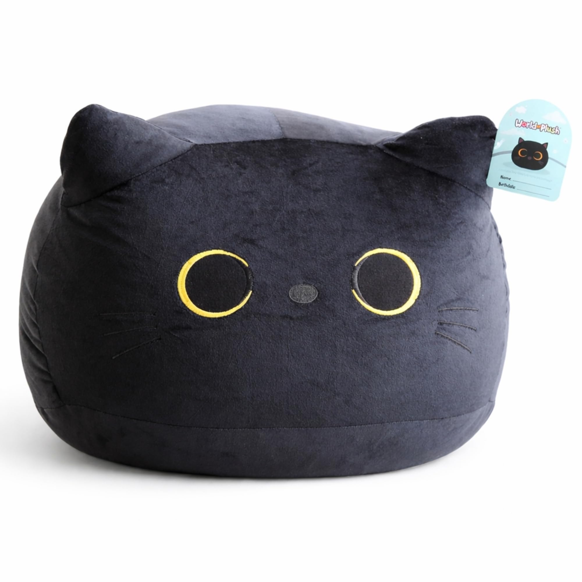 29-Inch Jumbo Black Cat Plush Toy – Giant Stuffed Animal Pillow, Soft Cuddly Kitty Plushie Gift for Kids, Girls & Adults