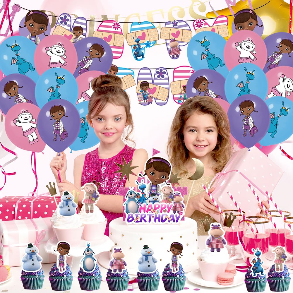 Kit Festa Doctor McStuffins Disney - Tovaglia 120x180cm E Ghirlanda Happy Birthday 2.4m - Foto 7