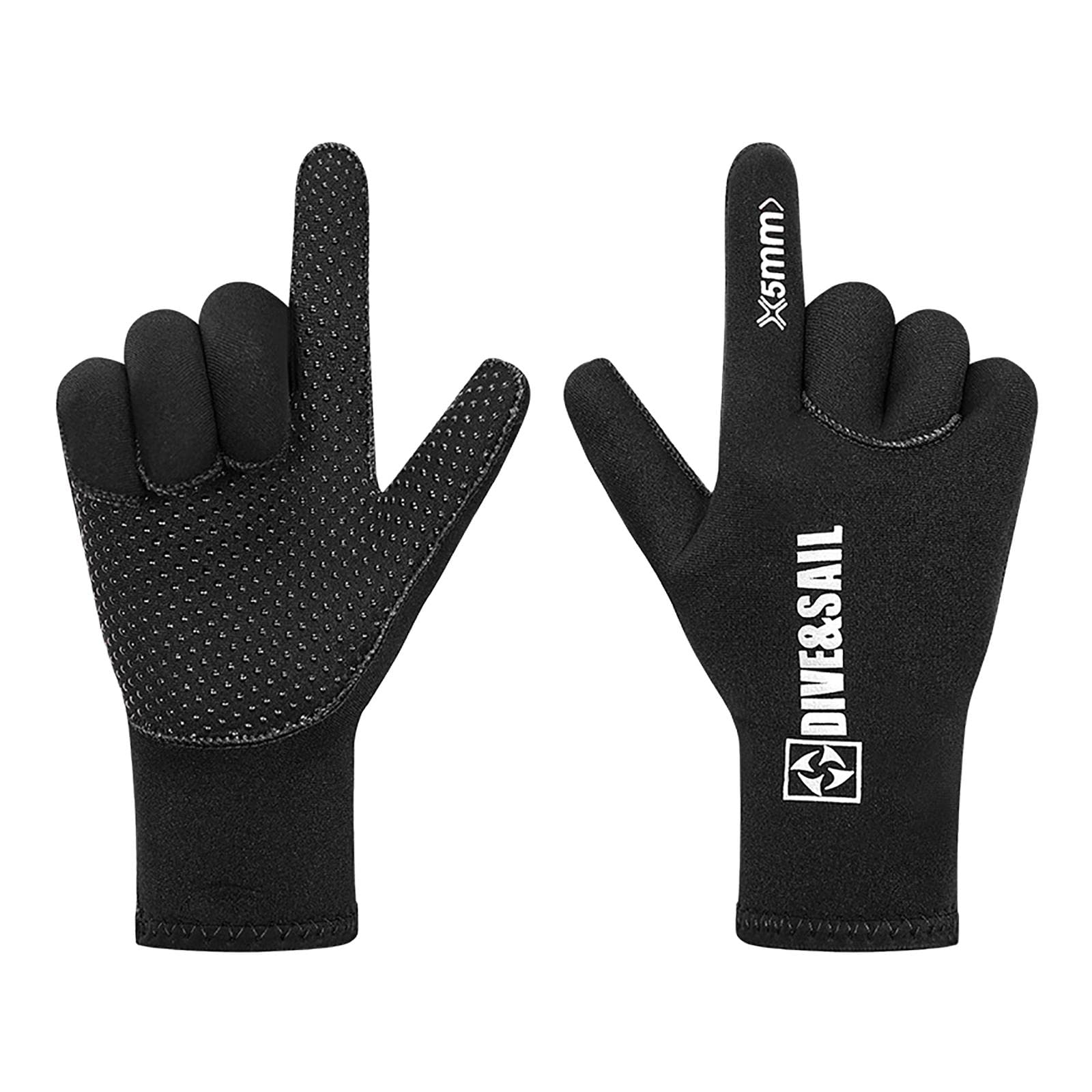 Guantes de Neopreno de 5 Mm con Cinco Dedos, Guantes Cálidos para Buceo, Snorkel, Surf, Kayak, Piragüismo, Esquí Y Deportes Acuáticos.