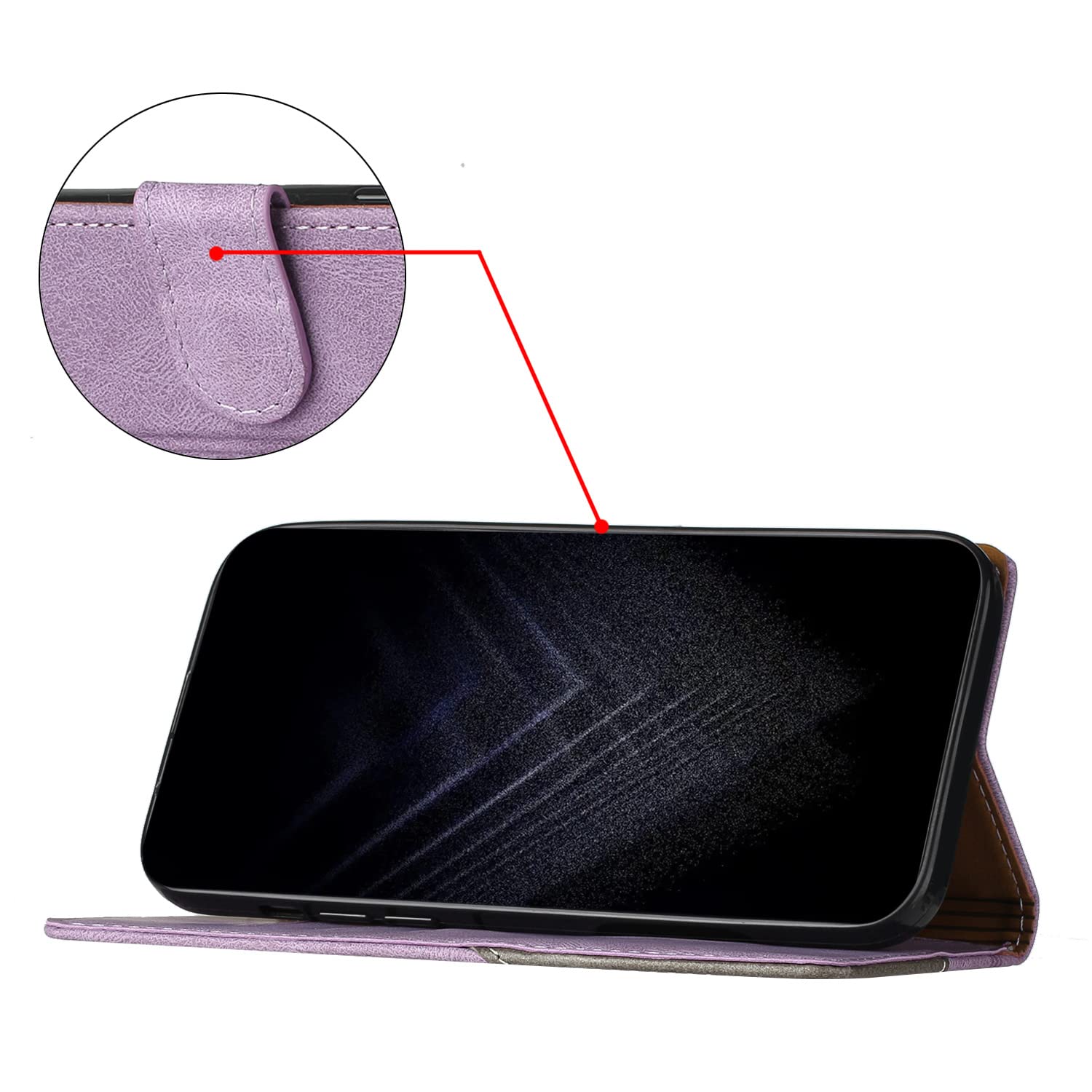 Cover per iPhone 14, Premium PU Pelle Custodia, Magnetica Carta