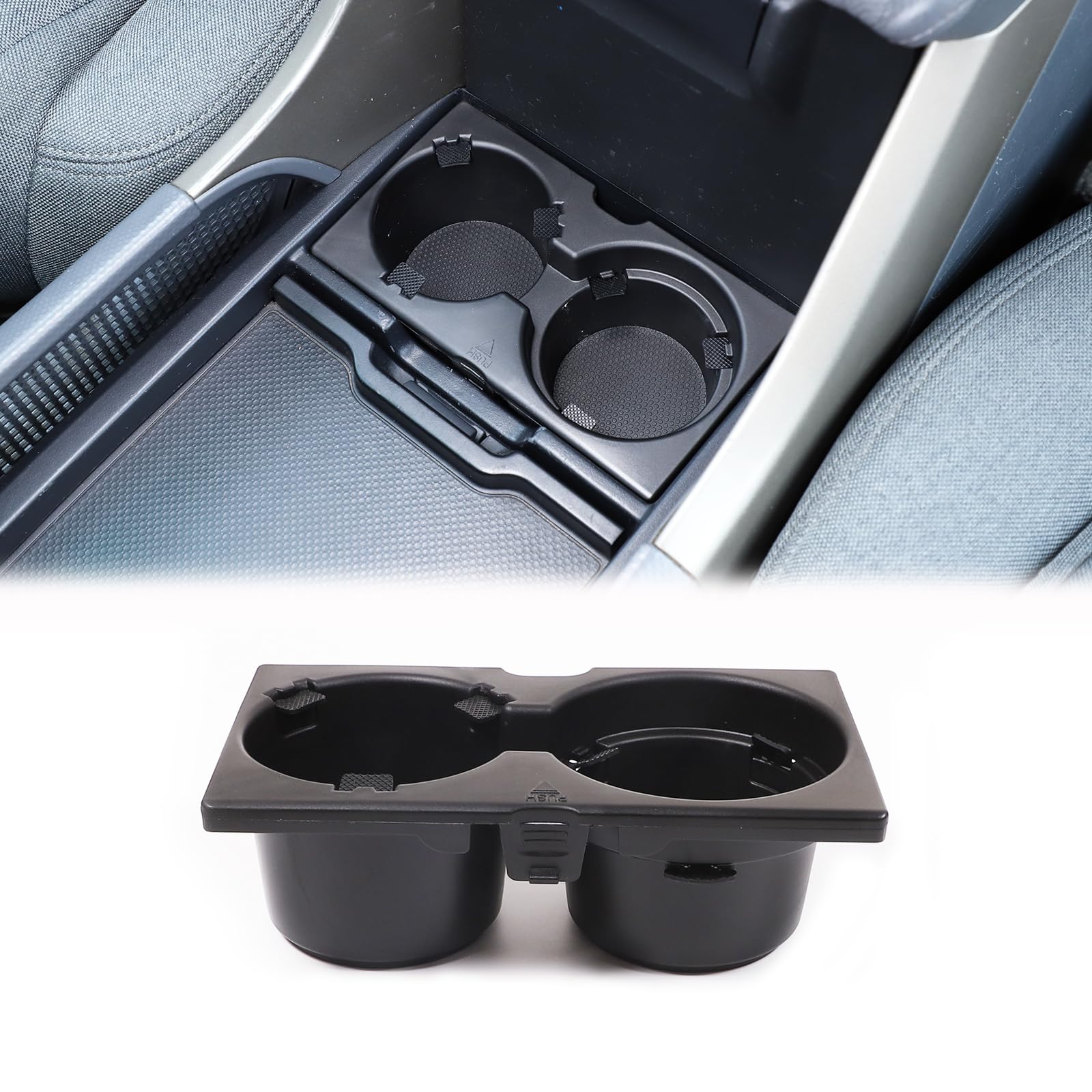 Center Console Cup Holder Compatible with Honda Pilot 2003-2008 Accessories ABS Replacement for Center Console Beverage Drink Insert