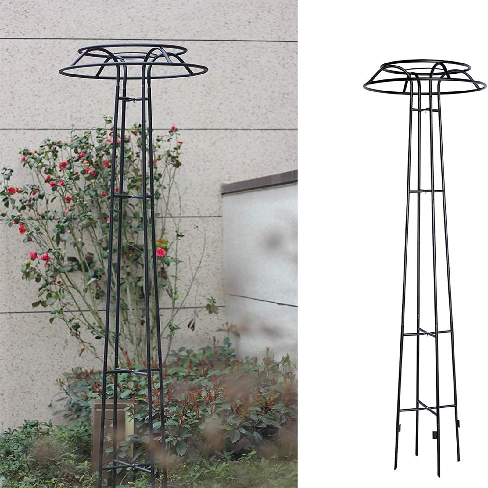 Obélisque de Jardin,210cm Tuteur Plant_e Grimpante,Cadre de Tour de Parapluie Vertical,Métal,Treillis for Les Plantes d'escalade,Tour for Plan_tes Grimpantes(120cm/47.2in)
