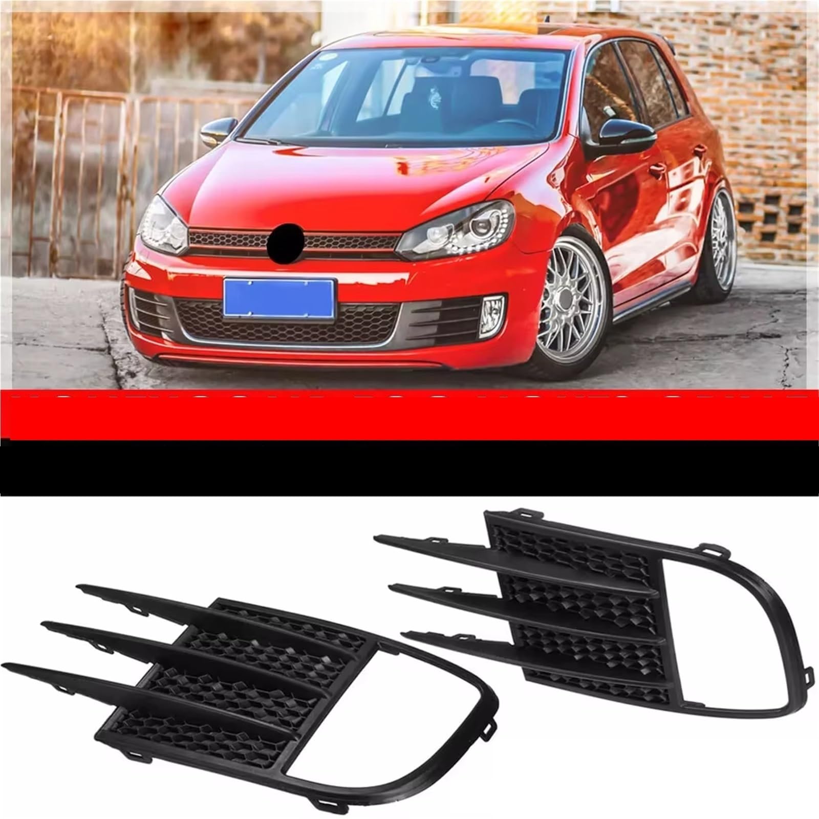 Cornice Compatibile Con Per Golf Per GTI Per GTD MK6 2009 2010 2011 2012 2013 Paraurti Anteriore A Nido D'ape Griglia Laterale OEM:5K0853666C 5K0853665C