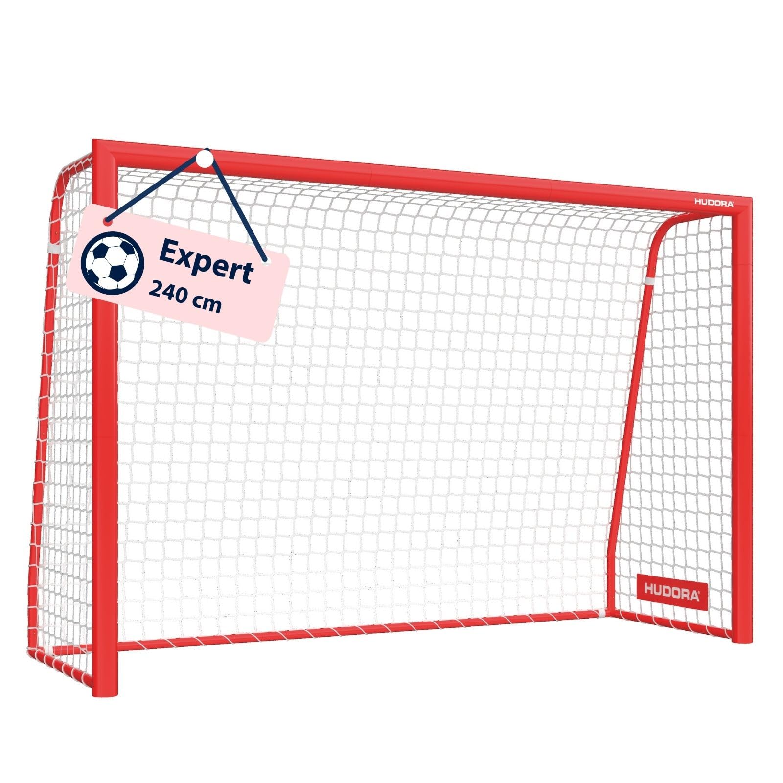 HUDORA Porta da calcio Expert – grande porta da calcio per bambini e adulti – resistente alle intemperie e stabile con rete a maglie strette – parete di alta qualità per il tempo libero e