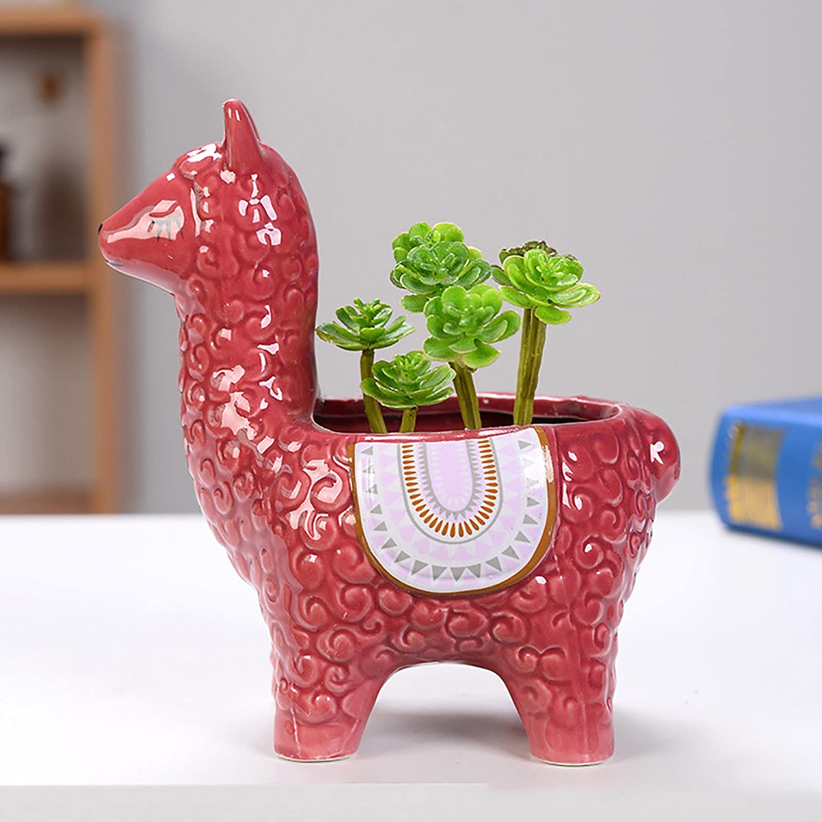 Mini Pot De Fleurs En Céramique Forme Mouton Sur Pieds - Déco Intérieure, Pour Cactus Et Petites Plantes - 9