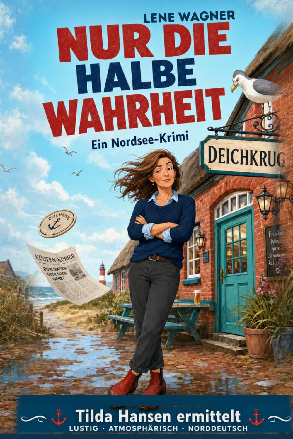 Nur die halbe Wahrheit: Ein humorvoller Nordsee-Krimi – lustig, atmosphärisch, norddeutsch (Tilda Hansen Reihe)