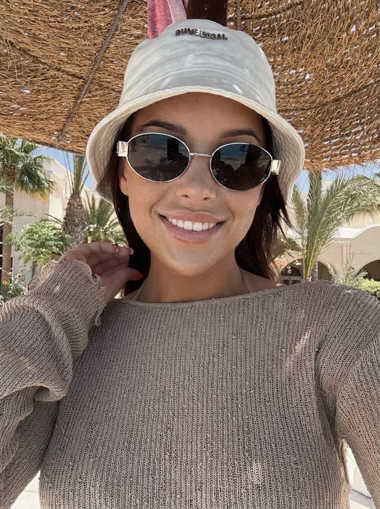 Retro Oval Sunglasses for Women Men - Trendy Gold Sun Glasses - Fashion Metal Frame Shades - Image 2