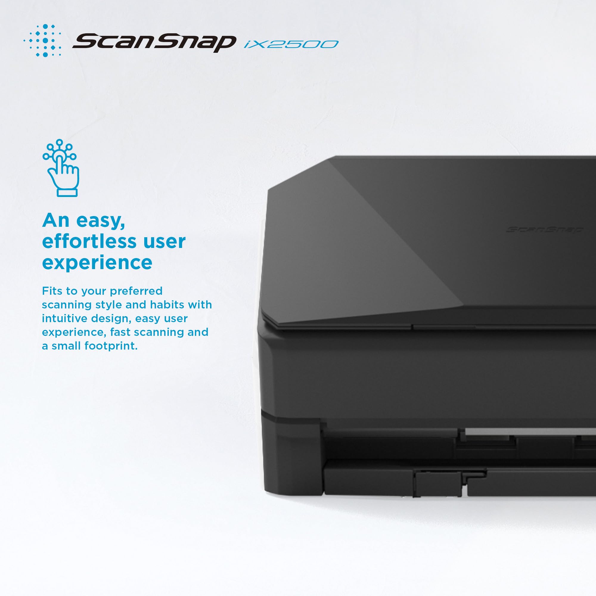 ScanSnap iX2500 Black Document Scanner - Ultra Fast Duplex Scanner