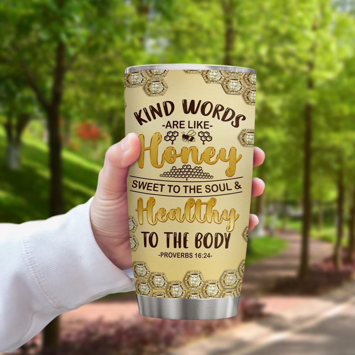 winorax Bee Tumbler Gifts For Women Girls Queen Bees Tumblers Jewelry Drawing Style Stainless Steel Tumblers Coffee Travel Mug 20oz Birthday Christmas Presents - Image 6