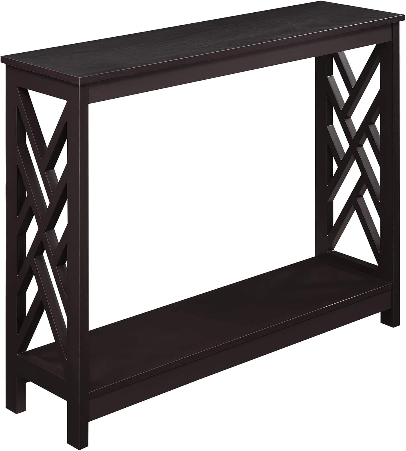 Convenience Concepts Titan Console Table with Shelf, White
