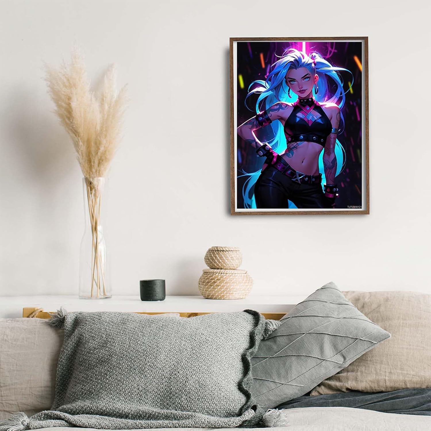 TUTUMAY21 Diamond Painting Kits for Adults Pinup Anime Gaming Women Painting DIY 5D Full Drill Diamond Dots Paintings with Diamonds Gem Art and Crafts Home Decor 12x16inch