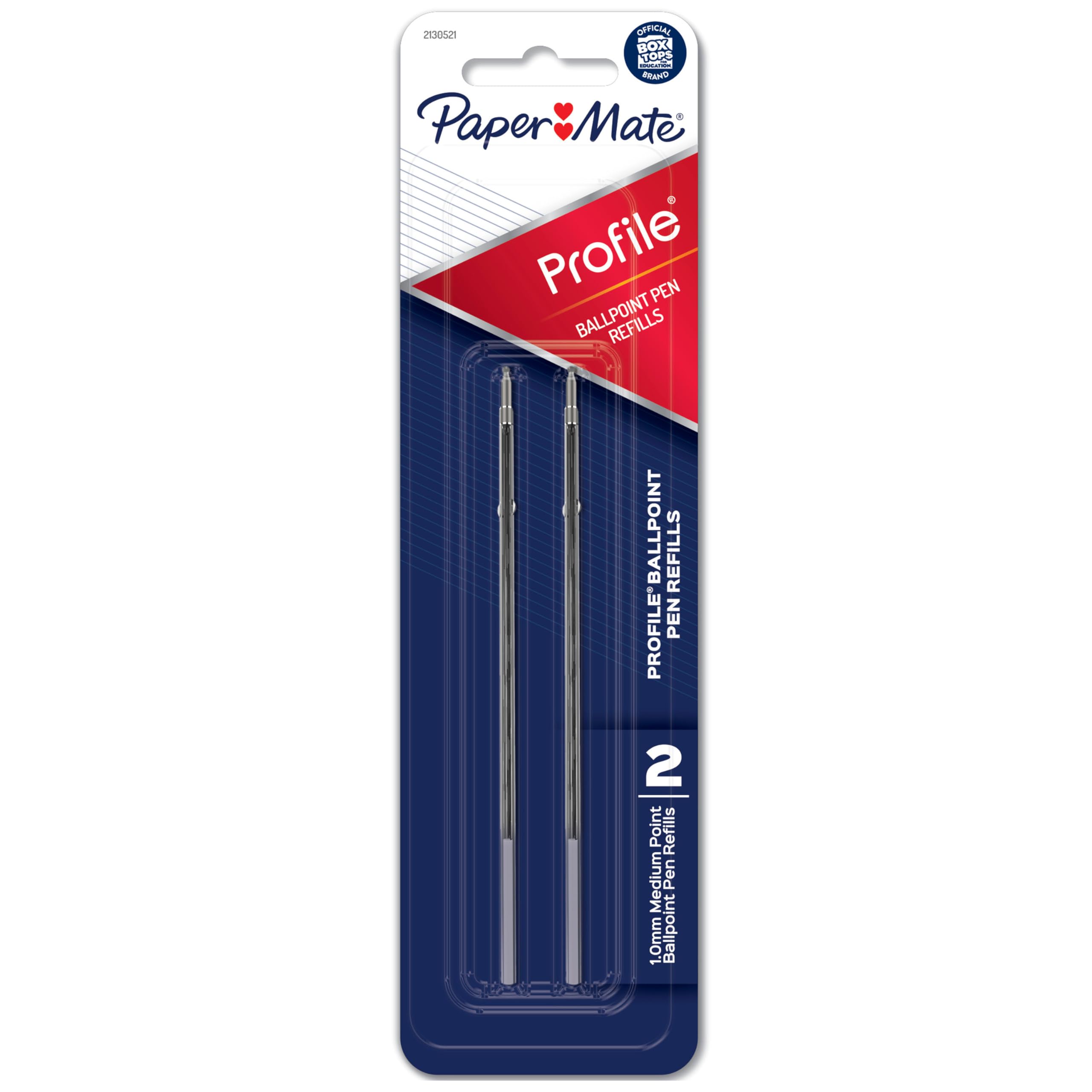 Paper Mate Profile Pen Refills, Pen Ink for Ballpoint Pens, 1.0 mm, Black,