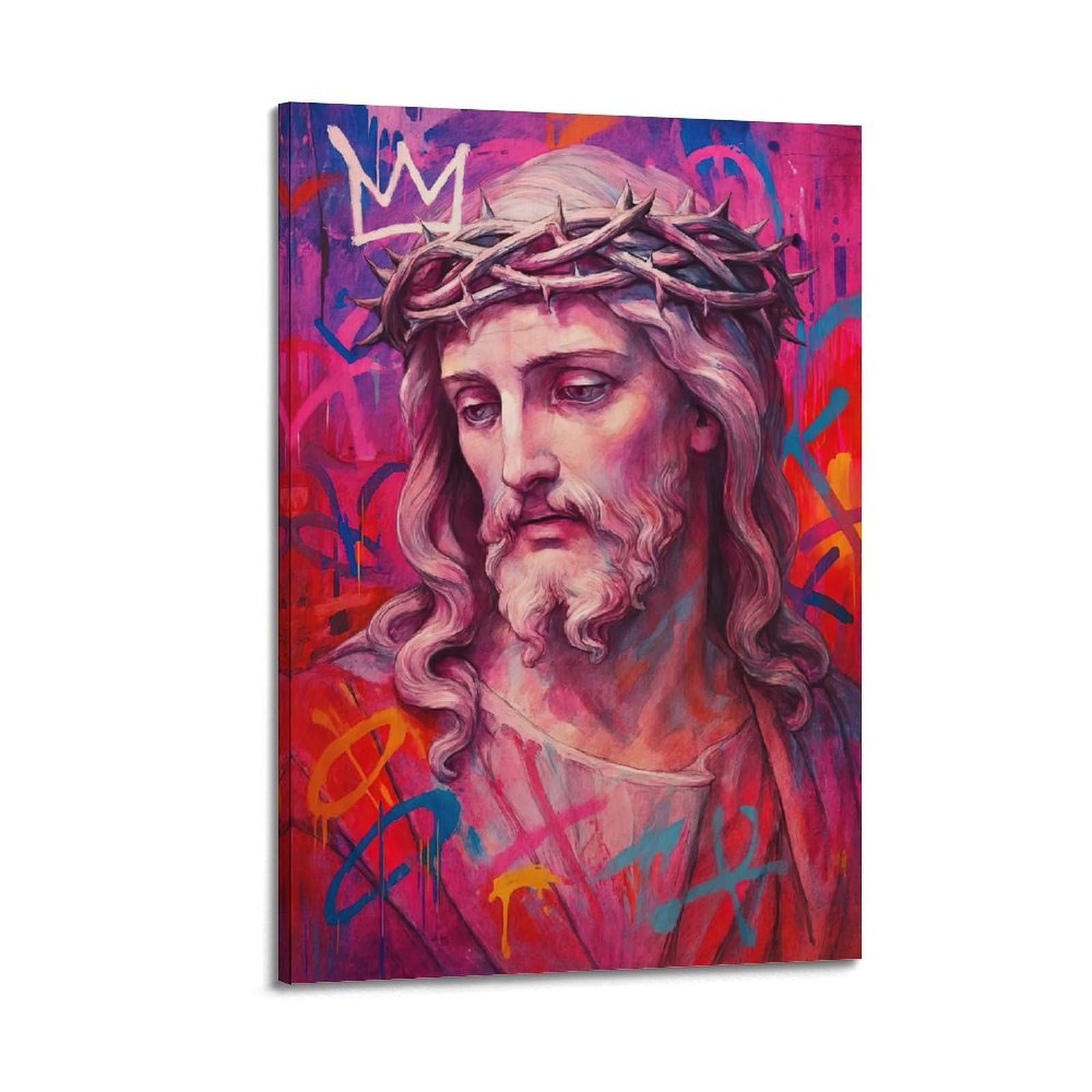 ESTE Christianity Jesus Graffiti Artwork Poster Decorative Painting Canvas Modern Art Picture 24x36inch(60x90cm)