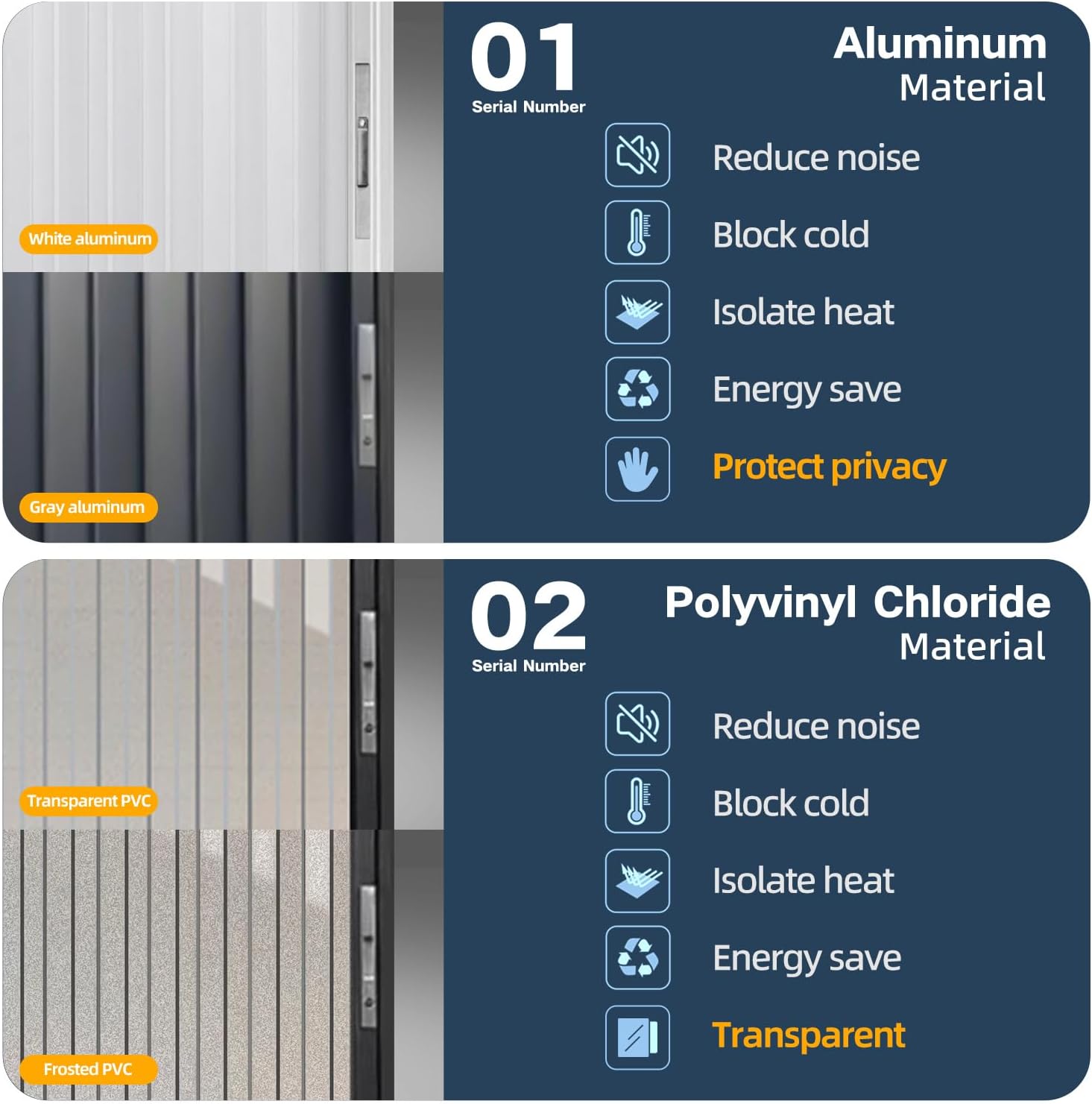 Heavy-Duty Accordion Door Interior, Retractable Folding Door with Black Aluminum Frame and Security lock, Waterproof and Heat Insulation, Customized Sizes for Any Opening(Frosted Panel
