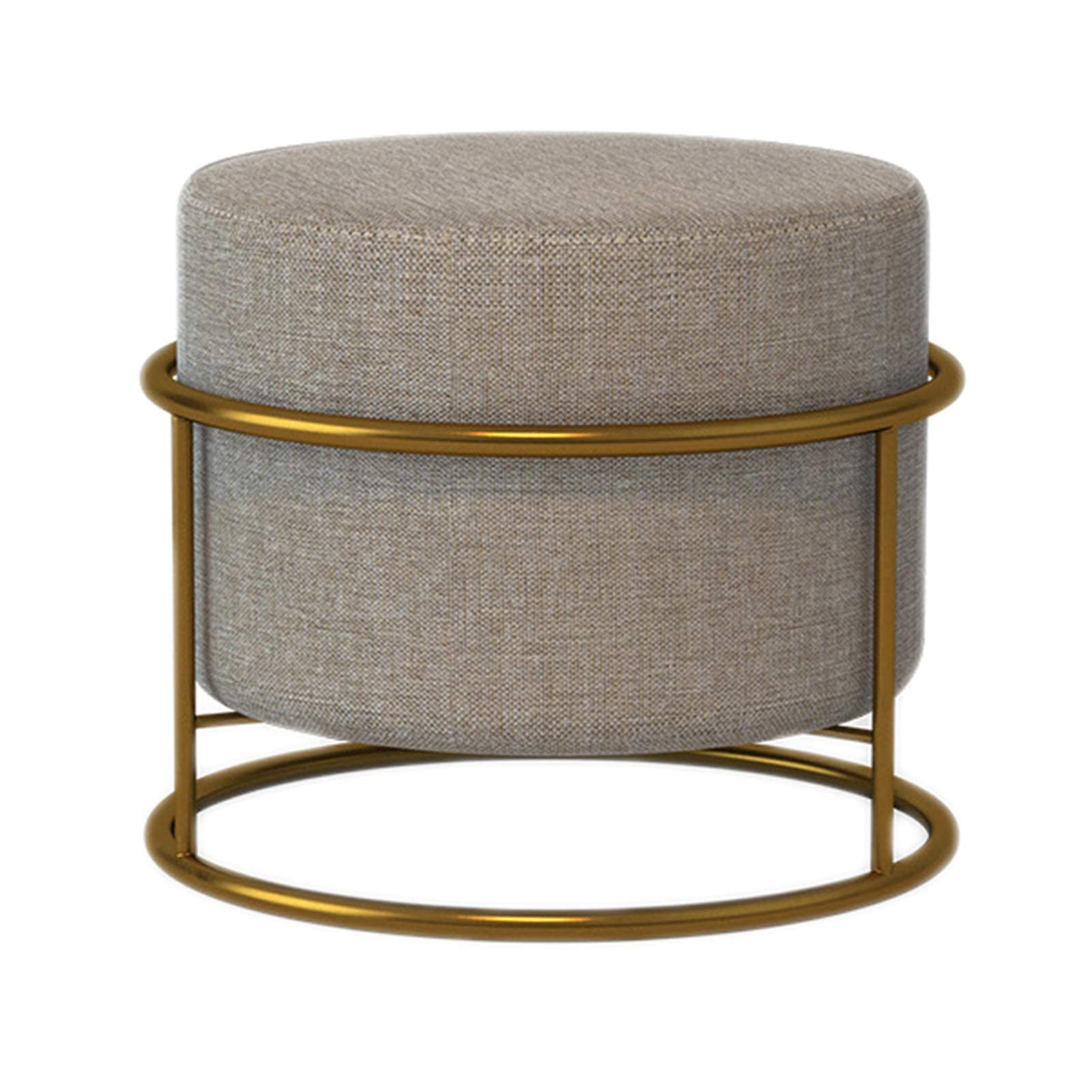 Repose-pieds en lin confortable et chaise à langer rembourrée beige