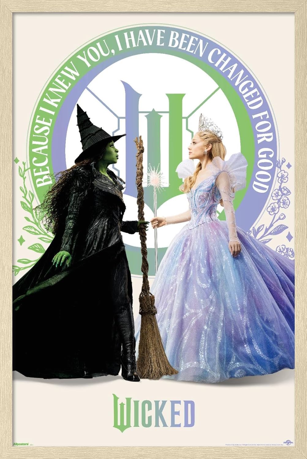 Wicked: For Good (2025) - Because I Knew You Wall Poster, 34L" x 22.4W", Barnwood Framed Version