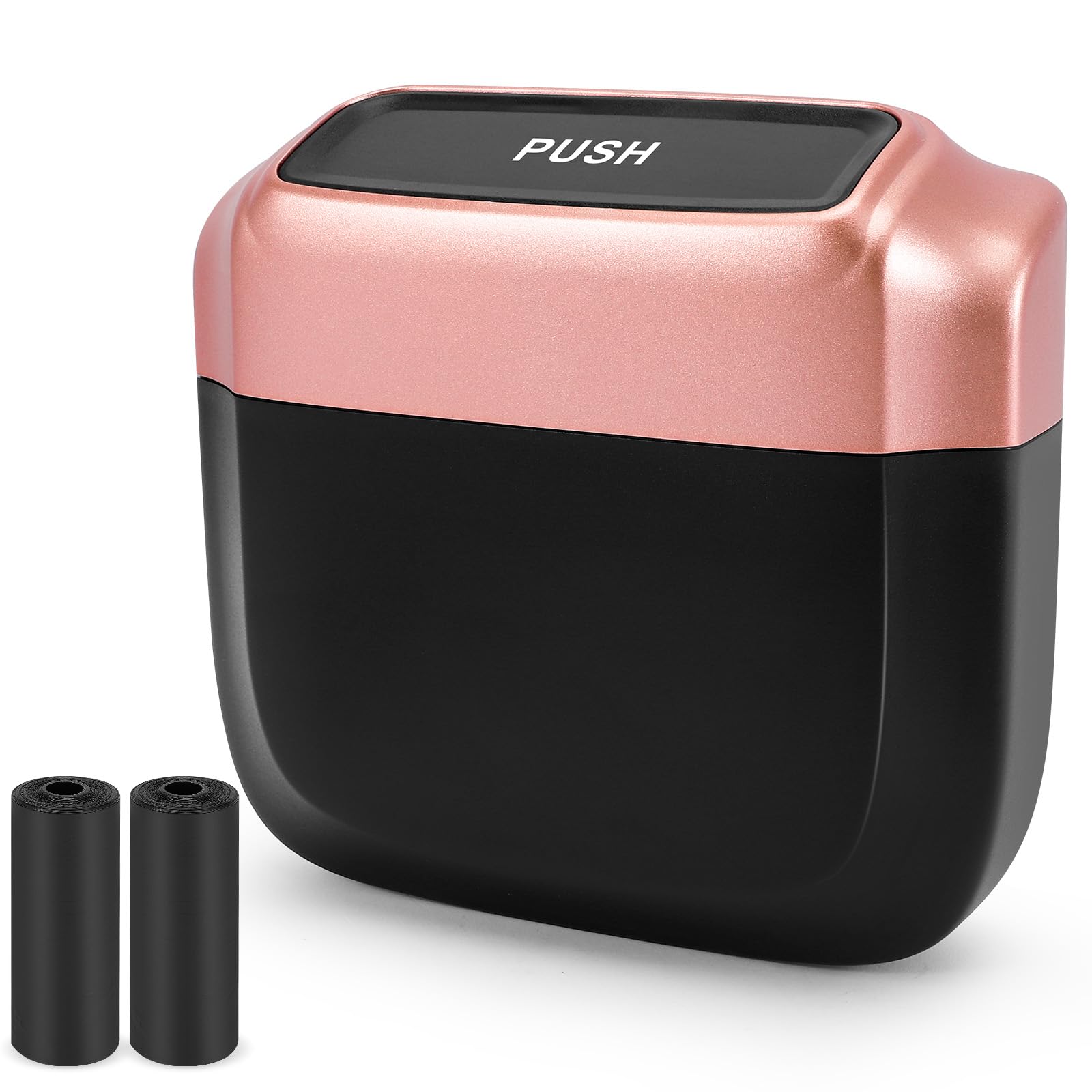 SZEOF Car Trash Can with Lid，Built-in Storage Garbage Bag,Leakproof/Waterproof Garbage Can，Car Organizer Accessories，Mini Trash Bin for Car, Home, Office with 30pcs Trash Bags