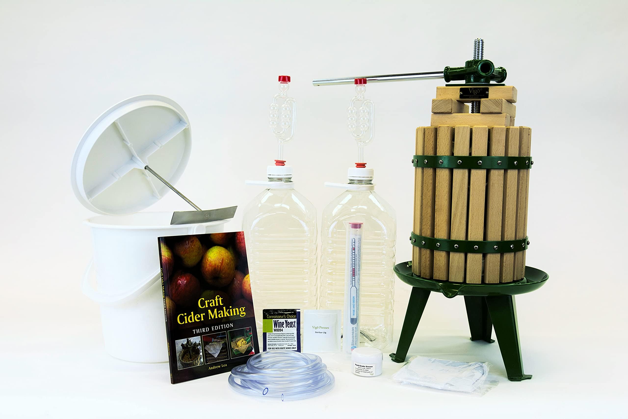 Cider Press Starter Kit – 6 Litre Fruit Press and Everything Else You Need to Start Making Cider at Home