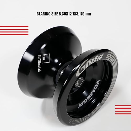 Miniatura 4 de Yomega Glide - Yoyo sensible de metal de aluminio Pro Level para jugadores avanzados, con forma de ala, Yoyo de rodamiento de bolas de tamaño C +