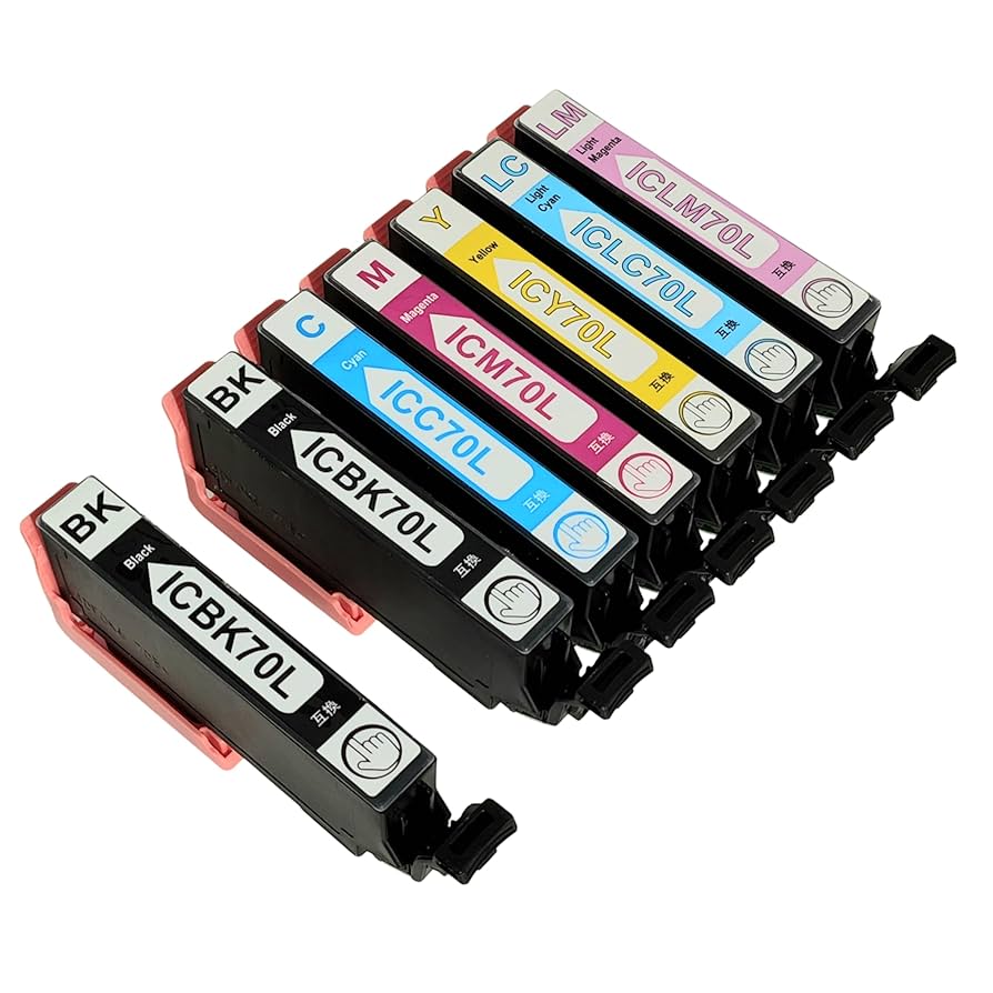 EP-805AR　IC6CL70L(さくらんぼ) 対応機種 Amazon.co.jp: IC6CL70L (さくらんぼ)6色7本セット(ブラック2本