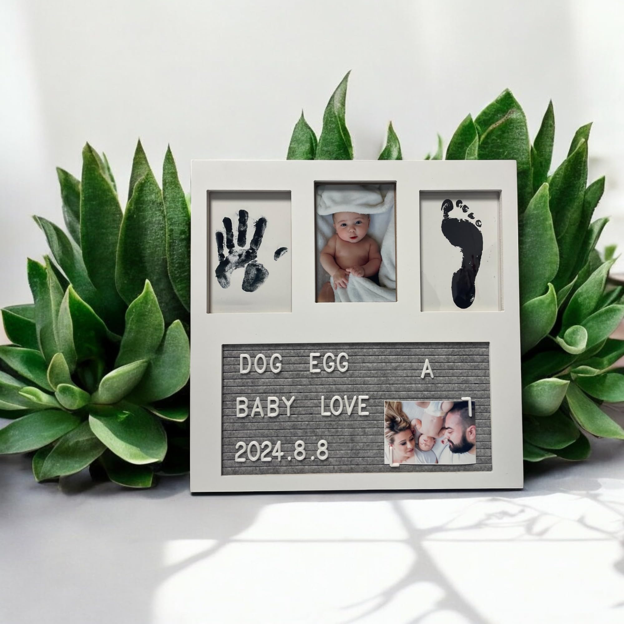 MCstars Handabdruck-Rahmen Für Babys - Perfektes Geschenk Zur Geburt Mit Erinnerungsbox Für Hand- Und Fußabdrücke