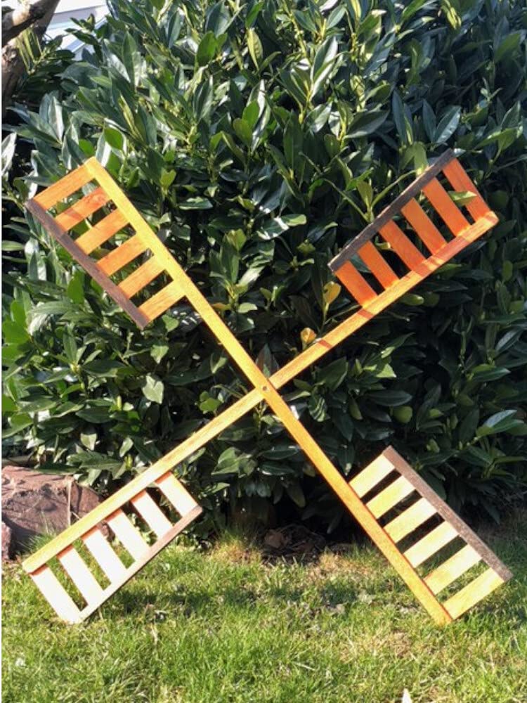 Flügel aus Holz für Garten Windmühlen, imprägniert, handgefertigt Ersatz Flügel (XL = ca. 90 cm)