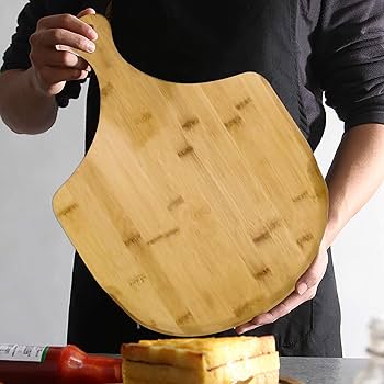 Pizza Peel, Extra Large Bamboo Pizza Paddle, 18 X 14