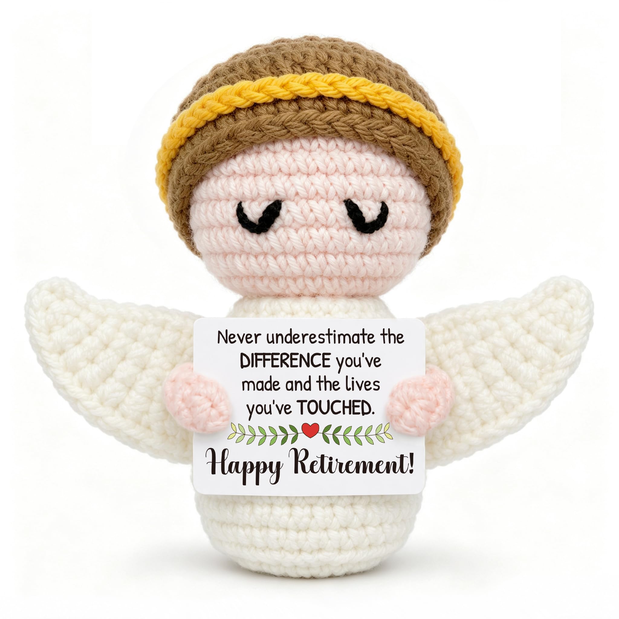 Retirement Gifts for Women, Handmade Angel Crochet, Pocket Hug Angel